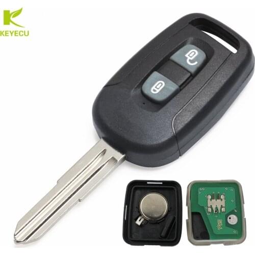 KEYECU New Uncut Keyless Remote Key Fob 2 Buttons 433MHz ID46 Chip for Chevrolet Captiva 2008 2009 2010 2011 2012 2013