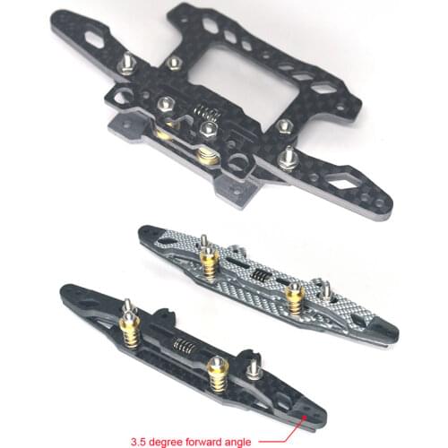 1Set MA/FMA/VZ/S2/MS/MSL Carbon Fiber Double Spear Tail Black/Silver Rear Pteris Kit for Tamiya Mini 4WD Car DIY Parts