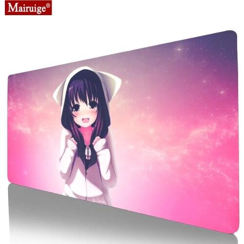 Beautiful Cute Anime Girl Mouse Pad XXL Cute Kawaii DIY Custom Keyboard Pad Game Mat Gaming Mousepad Large Mat 70x30cm