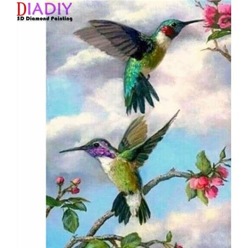 Square diamond painting DIY cross stitch kit bird decoration painting 5D rhinestone embroidery mosaic embroidery gift