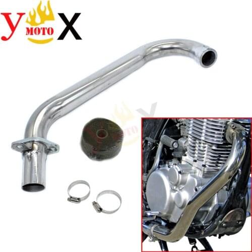 Modification Manifold Header Exhaust Pipe W/ Thermal Heat Wrap Roll For Yamaha SR400 SR500 1978-2009 1979 1980 1981 1982 1983 84