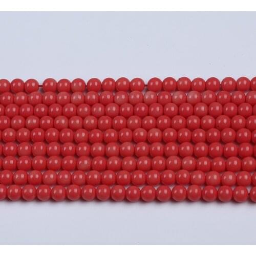 Wholesale 6mm Red Round Coral Bead Strands