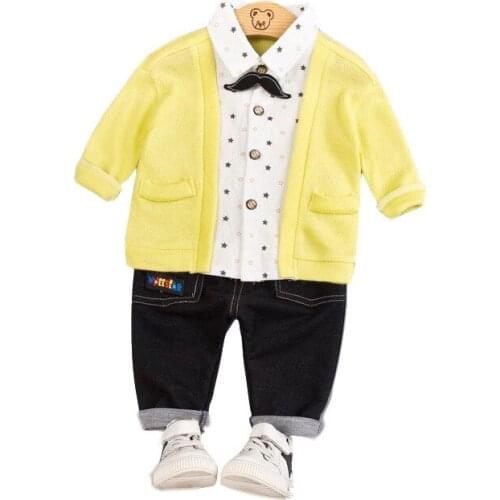 Autumn Children Kids Clothes Suits Baby Boys Girls Splice Lapel Coat Pants 2Pcs/sets Toddler Cotton Clothing Infant Tracksuits