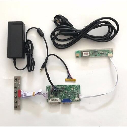 Support dropshipping 2017 New Free Shipping RT2281 DVI VGA LCD LED Controller Board +12V 4A Power Adapter