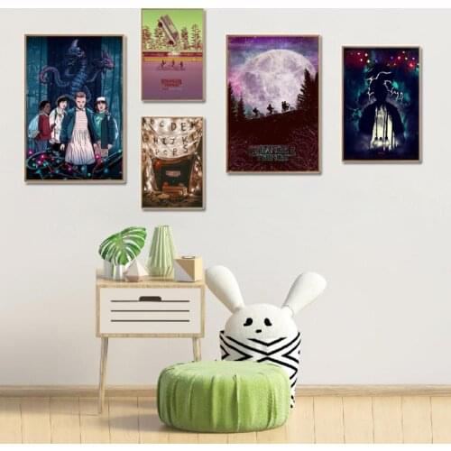 Movie Poster Stranger Things Ameraica TV Series Poster Canvas Art Prints Wall Decoration for Living Room Boy Bedroom Home Decor