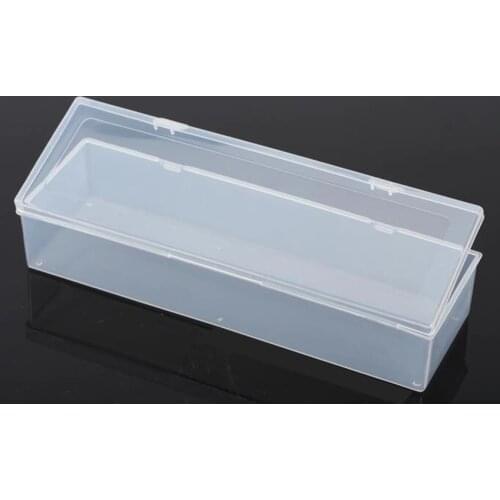 Transparent plastic long square box Storage Collections Product packaging box dressing case mini Case out size 25.3*8*5cm