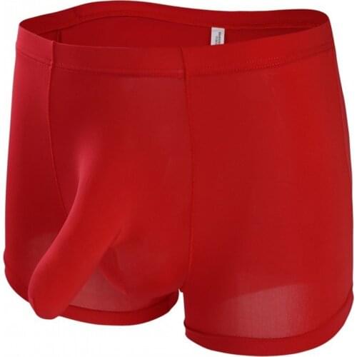 Sexy gay boxers shorts Mens underwear elephant long nose JJ silk underwear ice man panties