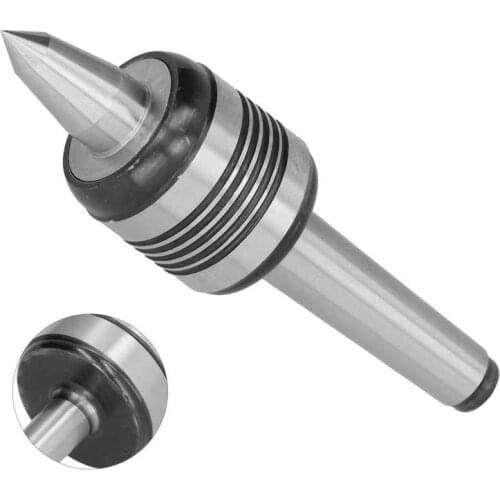 Heavy Duty Live Tailstock Center 60 Degree Rotary Morse Taper Lathe Metal Turning MT2 Rotary Live Center Shaft for Woodworking