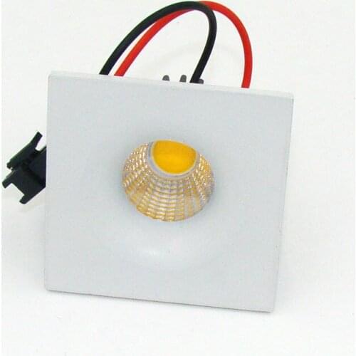 Led downlight 3W COB mini led spot light square cabinet lamp Square Eyeball Gimbal Ring White LED Recessed lighting