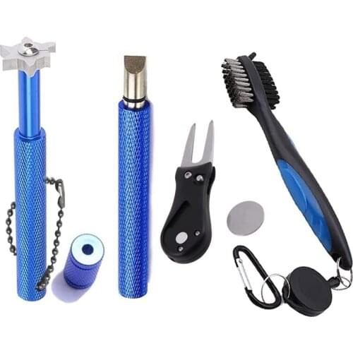 Top!-Golf Club Cleaning Tool Set, Retractable Golf Club Brush Foldable Golf Divot Repair Tool for Golf Clubs,Golf Accessories