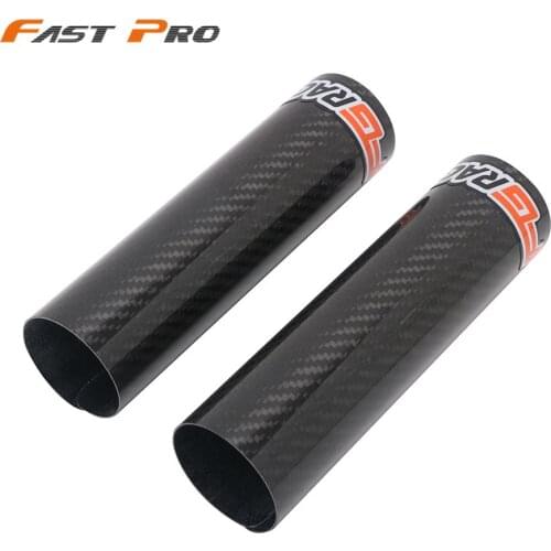 Motorcycle 13 Size Universal Carbon Fiber Fork Cover Shock Absorber Guard Protector For KTM HONDA KAWASAKI SUZUKI BMW YAMAHA