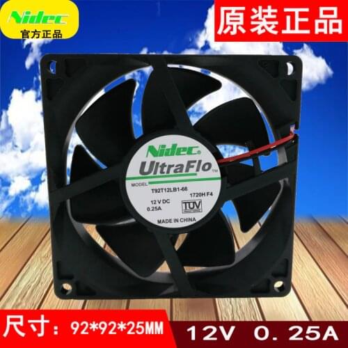 9025 12V T92T12LB-66 9CM 3000 rpm Cooling Fan Double Ball
