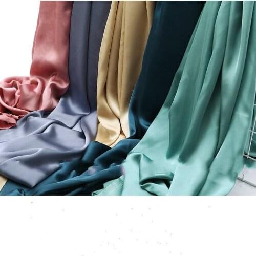 High grade silk satin chiffon fabric solid color dress shirt Pajama fabric 1X1.5M