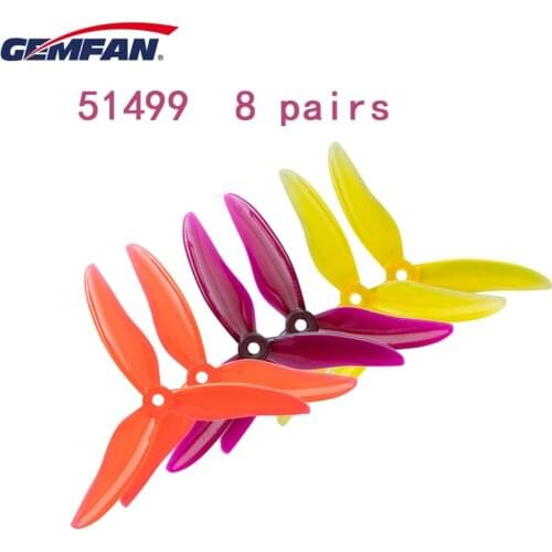 10 Pair Gemfan Hurrican 51499 5inch Tri-blade Propeller Props Compatible T-motor F40 Pro/Xing 2207 2208 2306 Brushless Motor