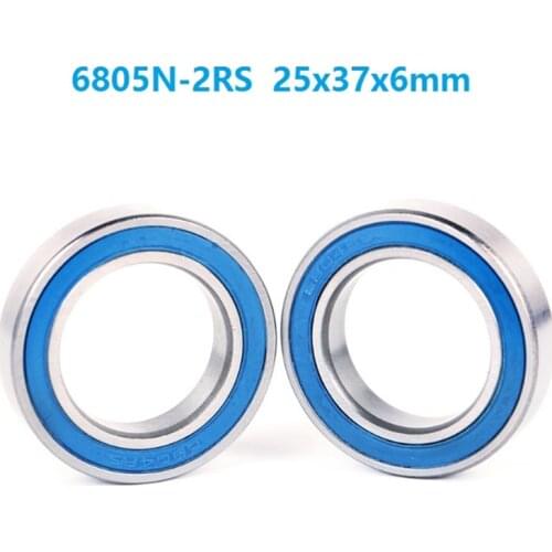 10pcs 6805N-2RS 6805 61805 RS (blue seal) 25x37x6mm deep groove ball bearing for bike bottom bracket repair bearing 25*37*6
