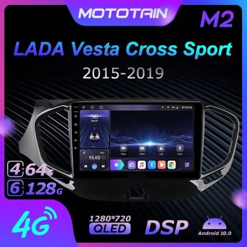 1280*720 Android 10.0 Mototain Car Multimedia Auto Radio for LADA Vesta Cross Sport 2015 - 2019 4G LTE Audio GPS Player 8 Core