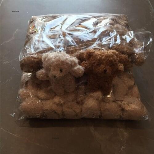 2Colors - 10*6CM Bear Plush Gift Key Ring Pendant Doll , Stuffed Wedding Animal Toy