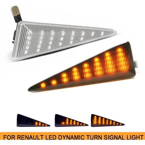 2x For Renault Megane MK2 Scenic Thalia Grand Scenic Vel Satis Wind Avantime Espace LED Turn Signal Repeater Dynamic Light Amber