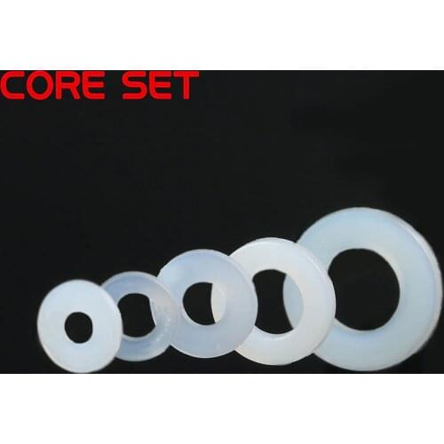 50Pcs Plastic Nylon Washer Plated Flat Spacer Seals Washer Gasket Ring Washers Fastener Hardware Accessories Fittings M3 M4 M6