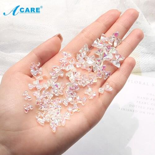 Aurora Butterfly Nail Art Decorations 3D Flying Butterflies Zircon Nail Ornaments DIY Manicure Accessories