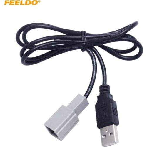 FEELDO 1Pc Car Audio Radio Input Parts Female USB Cable Adapter For LEXUS Toyota Camry#5106