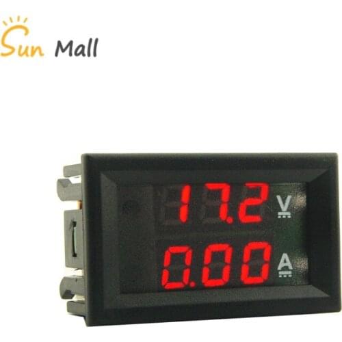 Free Shipping DC 100V 10A Red-Red 0.28inch LED Digital Voltmeter Ammeter Volt Ampere Meter Amperemeter Voltage Indicator
