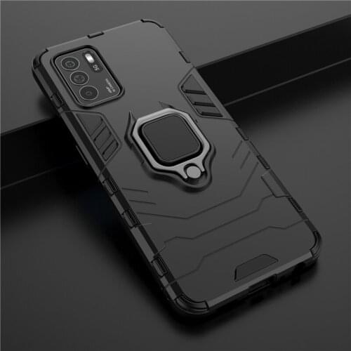 Armor Shockproof Case For OPPO Reno6 Z 5 Pro Plus 4 SE Find X3 Lite NEO Magnetic Metal Ring Stand PC + TPU Bumper Back Cover