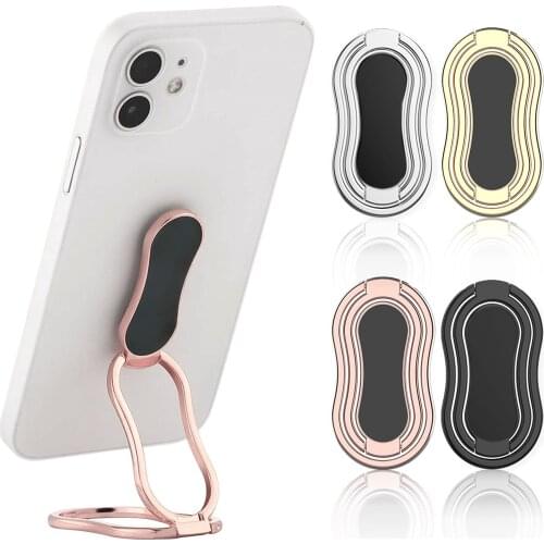 Phone Ring Holder Foldable Finger Kickstand Desktop 360 Degree Folding For Magnetic Absorption Phone Grip Holder Stand