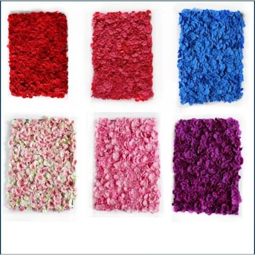 Artificial Plant Rose Flower Wall Background Wall Silk Fake Encrypted Rose Lawn for Mariage Wedding Decoration Garden Home Decor