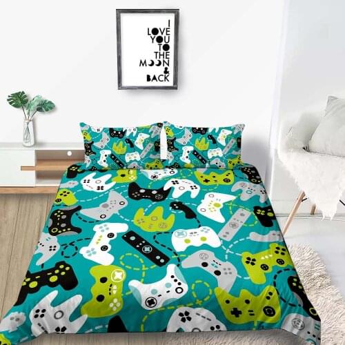 3D Bedding Set Xbox Game Handle Printed Duvet Cover King Full Double Single Boys Girls Home Bed Set Queen Size