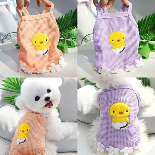 Summer Pet Dog Clothes Dog Vest Cat Shirt Puppy Dresses Chihuahua Pomeranian Yorkshire Corgi Bichon Poodle Small Dogs Clothing S