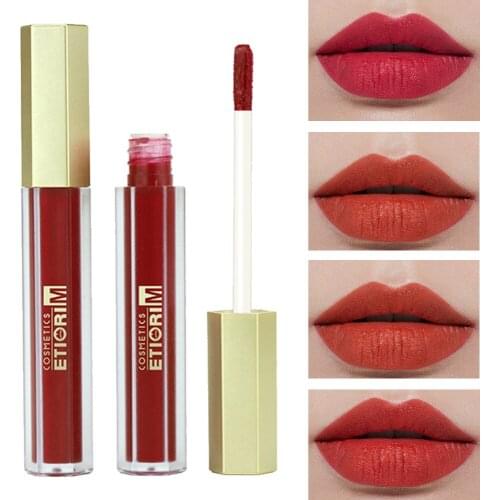 Lip Makeup Non-stick Cup Lipstick Lip Gloss Lasting Moisturizing Cosmetic Lipstick Lip Gloss Matte Lip Glaze Waterproof 6 Colors
