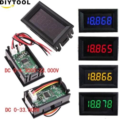 Mini Digital Voltmeter DC0-33.000V/0-4.3000-33.000V Digital Voltmeter Voltage Panel Meter Motorcycle Car