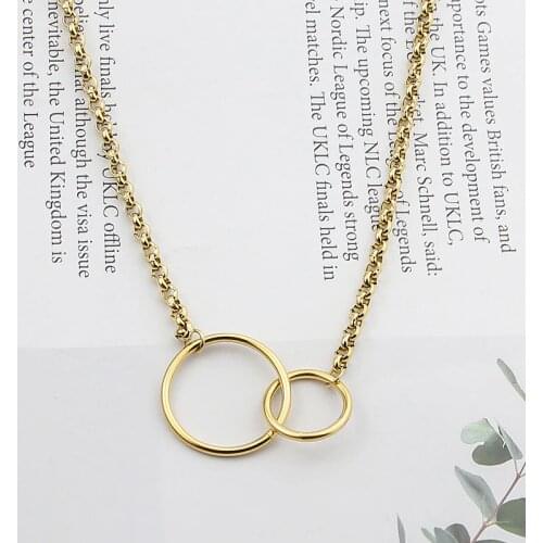 Fashion New Simple Necklace Circle Button Circle Necklace For Woman Party Gift Jewelry Wholesale