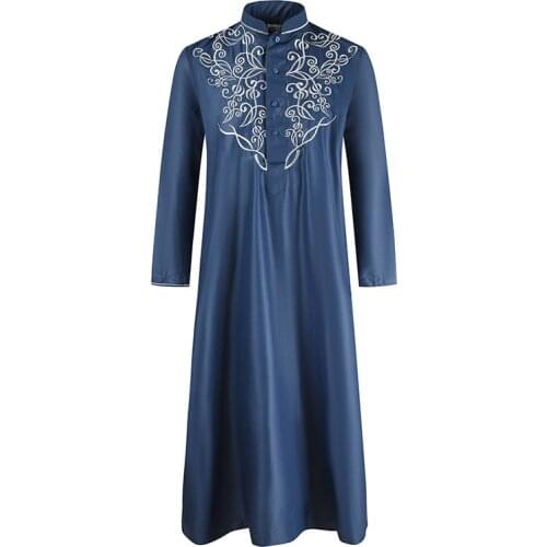 Muslim Men Jubba Thobe Islamic Clothes Ramadan Mens Moroccan Long Robe Saudi Kaftan Musulman Abaya Caftan Jubah Dubai Arab Dress