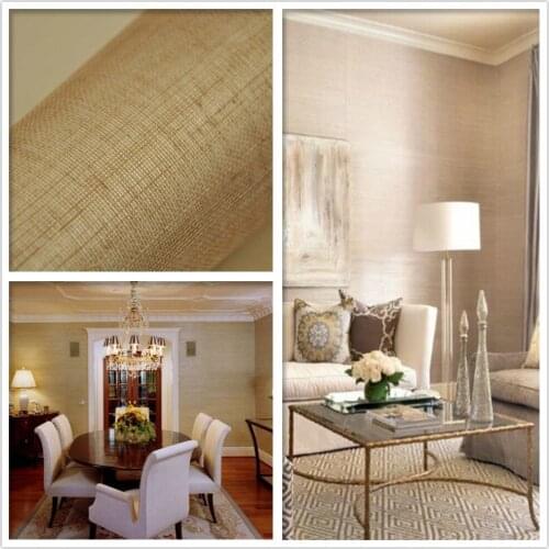 MYWIND silver metallic sun gold sisal wallpaper for bed room hotel interior wallcovering