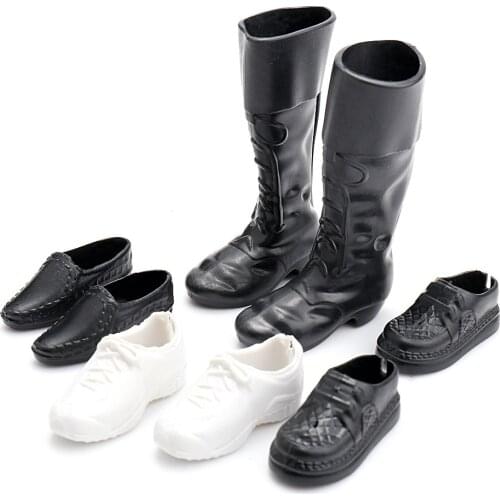 NK 4 Pairs Fashion Boots Doll Shoes Heels Sandals For Ken Dolls Accessories High Quality Baby Toy DZ