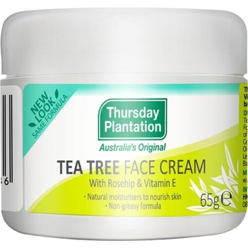 Newest Australia Thursday Tea Tree Oil Face Cream 65g Acne Treatment Blackheads Shrink Pore Moisturizing Cream for All Skin Type