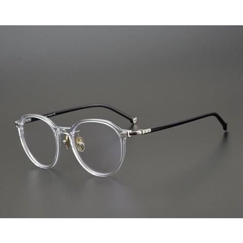 Brand Designer Retro Oval Acetate Glasses Frame Men High Quality Eyeglasses Women Myopia Prescription Eyewear Oculos De Grau