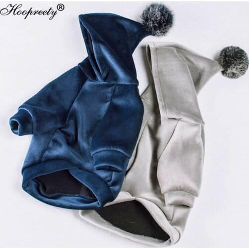 Pet Dog Clothes for Small Dogs French Bulldog Pitbull Warm Cotton Jacket Soft Velvet Puppy Outfit Coat ropa perro 20E