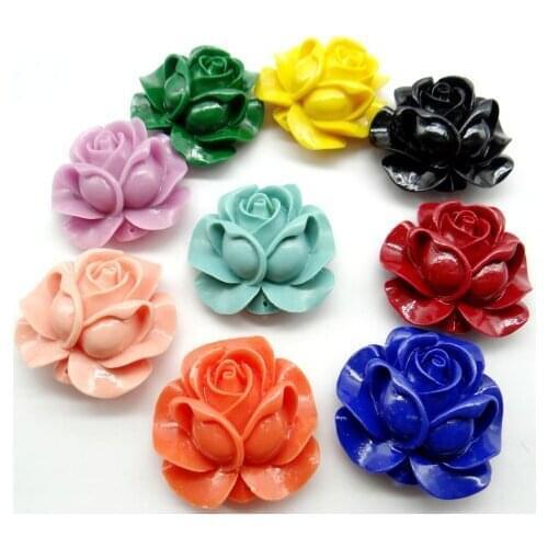 Natural Chinese Organic Cinnabar Quartz crystal carve of flower Pendant for diy Jewelry making Necklace Accessories 6pcs A14