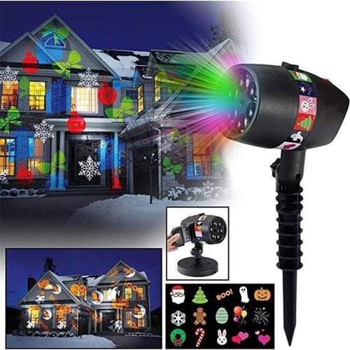 Christmas Halloween Window Garden Projector Lawn Laser Projection Lamp Pumpkin Light Holiday Party Xmas Lights Lighting Decor
