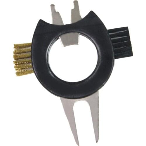 Professional 4-in-1 Golf Brush and Club Groove Cleaner Cleaning Tool with Golf Divot Tool, Golf Accessories