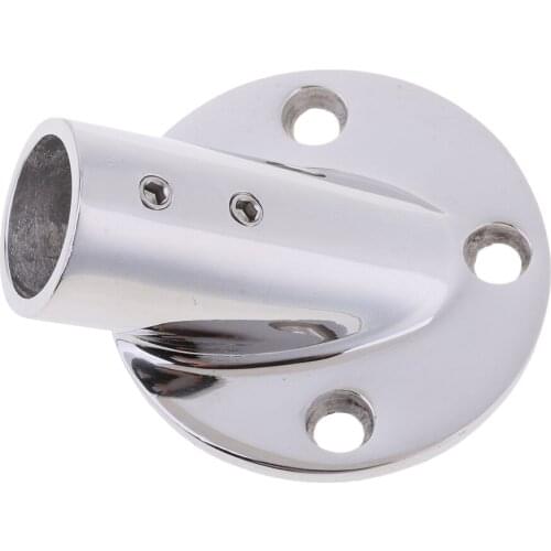 Boat Hand Rail Fitting Round Base 316 Stainless Steel Fits 22mm Tube