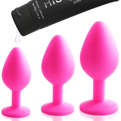 Silicone Butt Plug Anal Plug Unisex Sex Stopper 3 Different Size Adult Toys For Men/Women Anal Trainer Sex Toys For Couples