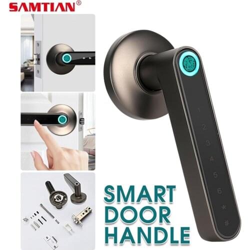 SAMTIAN Smart Fingerprint Lock Electronic Door Lock With Keys Sensitive Zinc Alloy Semiconductor Door Lock For Office Home