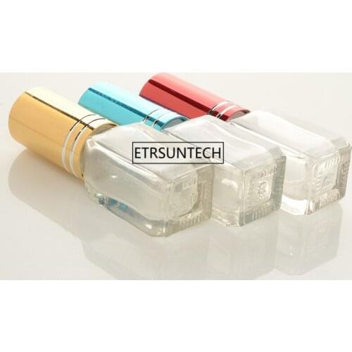 100pcs 3ml Spray glass Square Bottle,Makeup Setting Spray Pump Container,Empty Perfume Bottles F2356