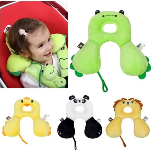 Cartoon Animal U-shaped Pillow 0-6Months Baby Shaping Pillow Infant Car Sleeping Headrest Neck Protection Stroller Accessories