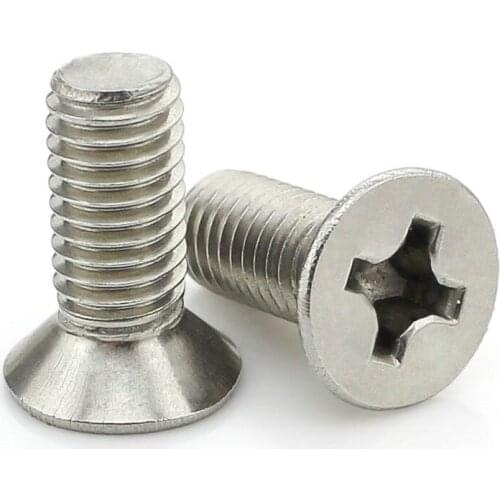 2PCS 304 Stainless Steel Countersunk Head Phillips Flathead Screws M3 * 4 GB819