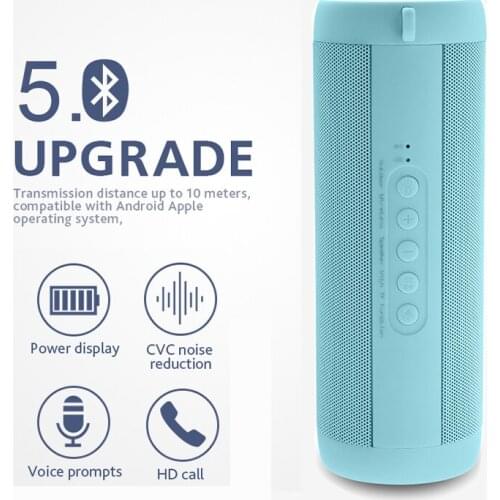 Waterproof bluetooth woofer speaker portable outdoor LED wireless support TF card FM radio auxiliary input USB charging speaker